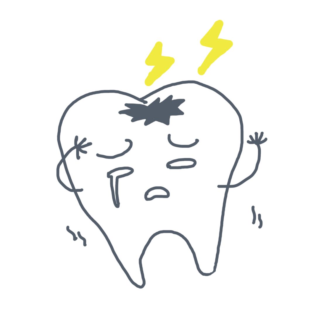 牙痛简笔画卡通图片